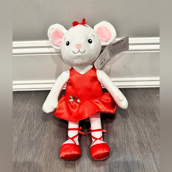 Mattel Other - NWT Mattel Angelina Ballerina Red and White Mouse Plush Dance Toy Stuffed Animal